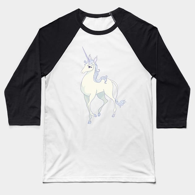 White unicorn Baseball T-Shirt by MeOfF